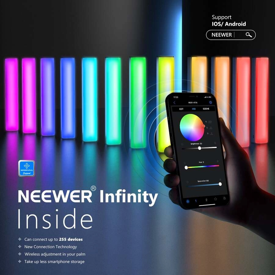 מקל תאורה מגנטי ידני NEEWER RGB1