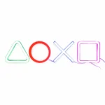 LED Neon Wall Sign PlayStation Symbols