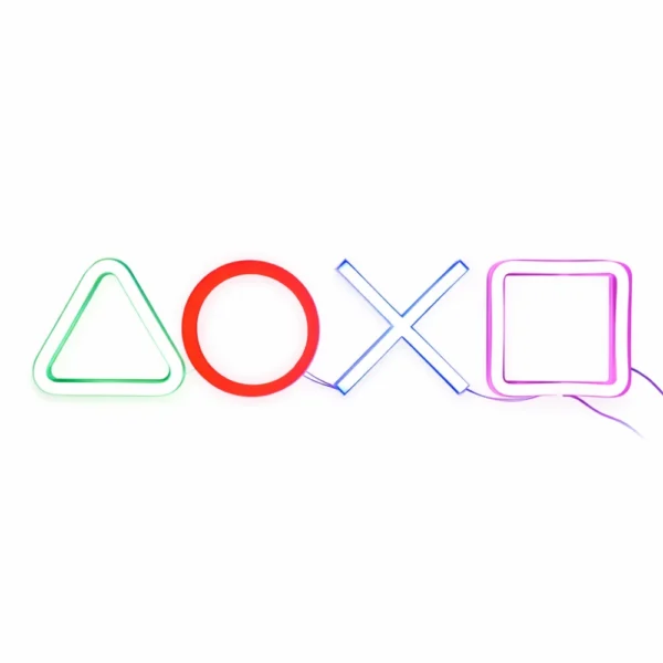 LED Neon Wall Sign PlayStation Symbols
