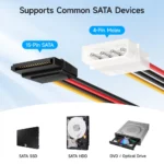 Molex To 3 SATA Connector