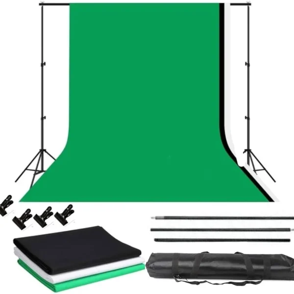 Photo Studio Green Screen Stand Kit